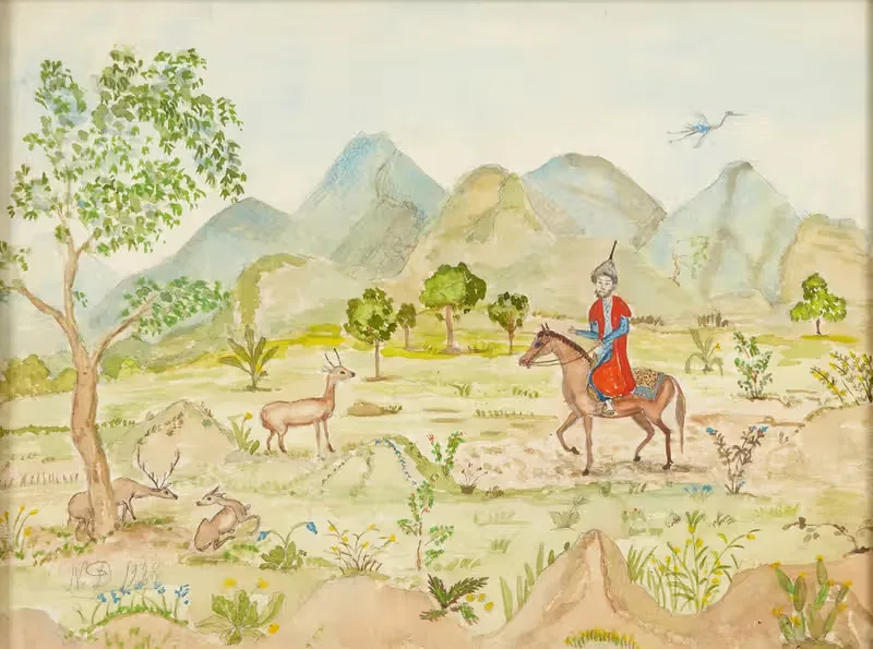 Пейзаж с всадником by Нильс Дардель, 1928 — digital art print download