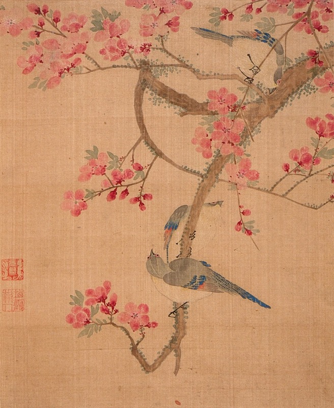 Peach Blossoms and Birds by Ma Yuanyu, 1690 — digital art print download