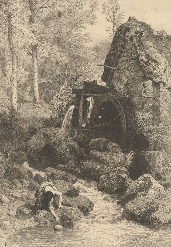 An Old English Mill by Майлс Биркет Фостер — digital art print download