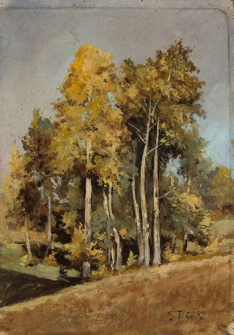 Study of trees by Stanisław Filibert Fleury — digital art print download