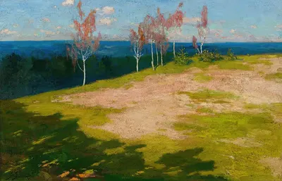 Ландшафт с берёзами by Станислав Яроки, 1903 — digital art print download
