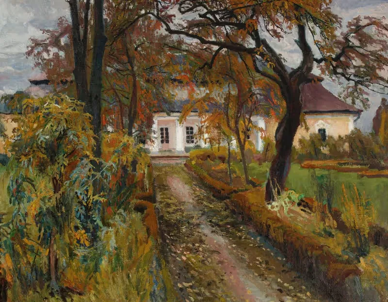 Усадебный дом осенью by Станислав Камоцкий, 1907 — digital art print download