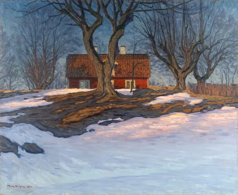 March Evening, Södermanland by Vilhelm Behm, 1904 — digital art print download