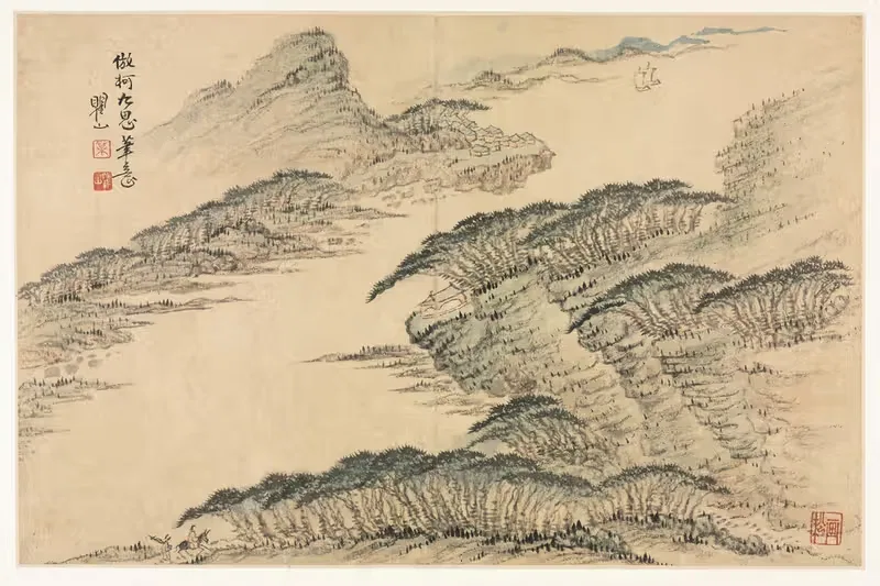 Landscapes in Various Styles after Old Masters 7 — Mei Qing