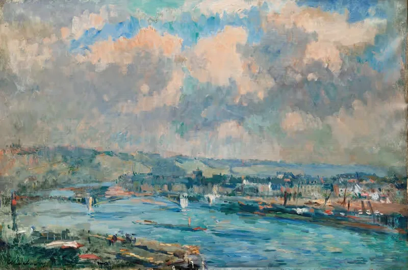 Rouen, le Faubourg Saint-Sever et le pont Boieldieu — Albert Lebourg