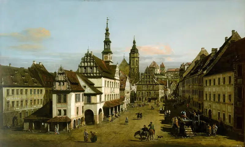 The Marketplace at Pirna — Bernardo Bellotto