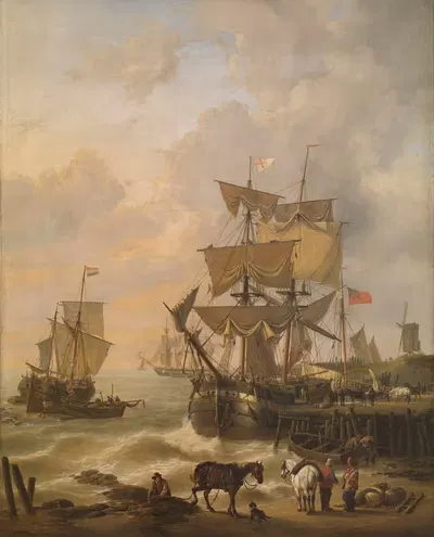 Подъем воды by Шарль Луи Вербокховен, 1839 — digital art print download