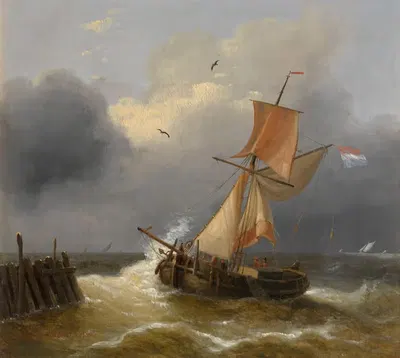 Бурное море by Шарль Луи Вербокховен — digital art print download