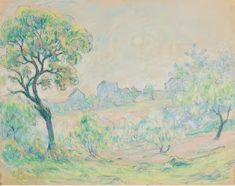 Paysage avec maisons au fond — Claude Emile Schuffenecker