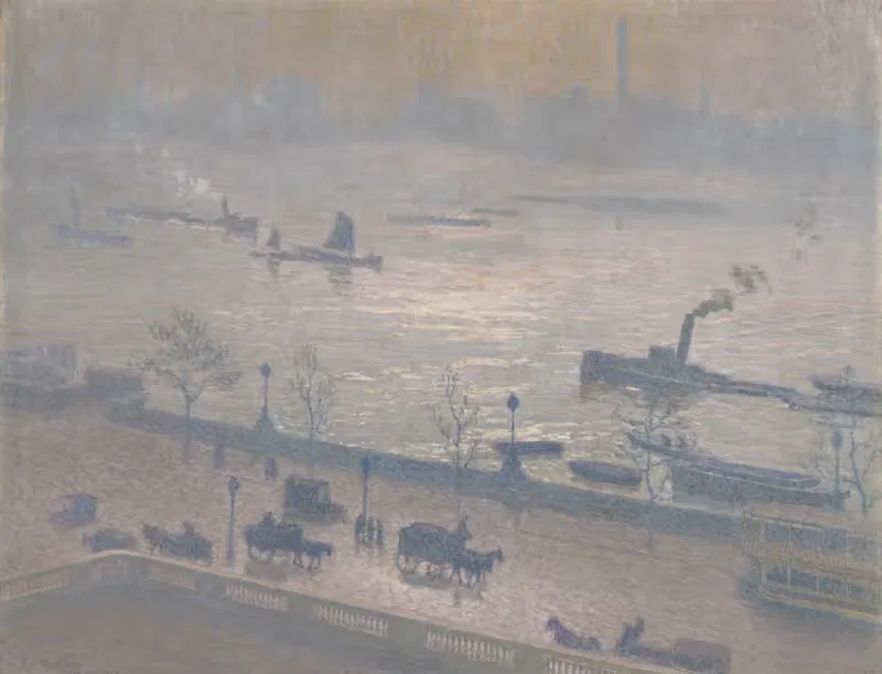 Morning Reflection on the Thames in London — Emile Claus