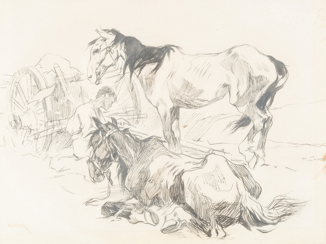Rest On The Field by Николай Семёнович Самокиш — digital art print download