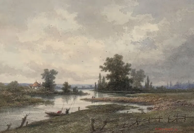 The River Lys near Ghent — Emile Puttaert