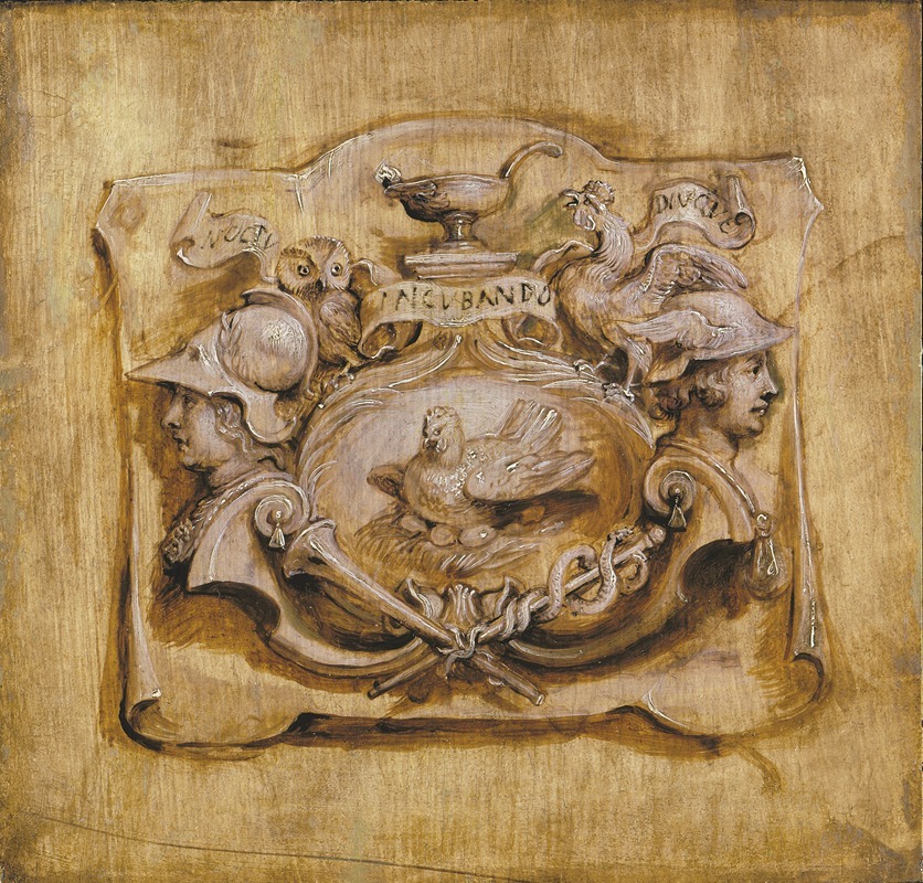 Drukkersmerk van Jan van Meurs by Петер Пауль Рубенс, 1618-1629 — digital art print download
