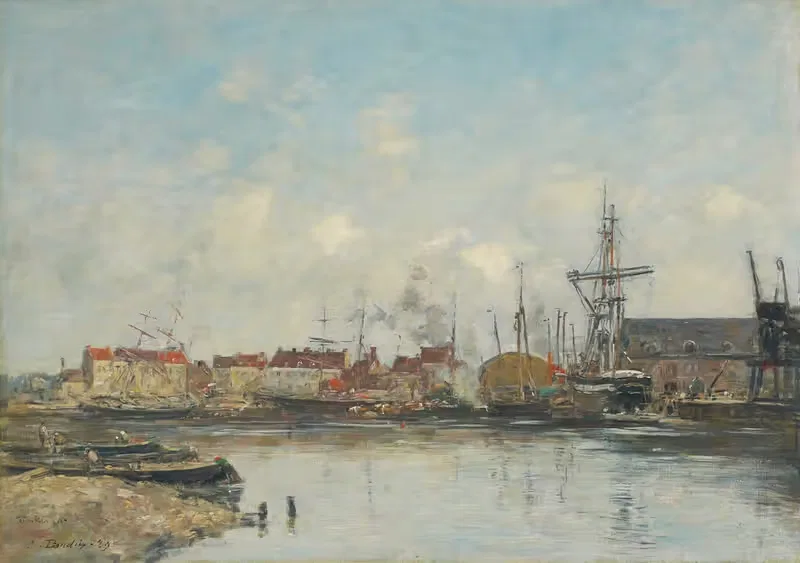 Dunkerque, le vieux bassin — Eugène Boudin