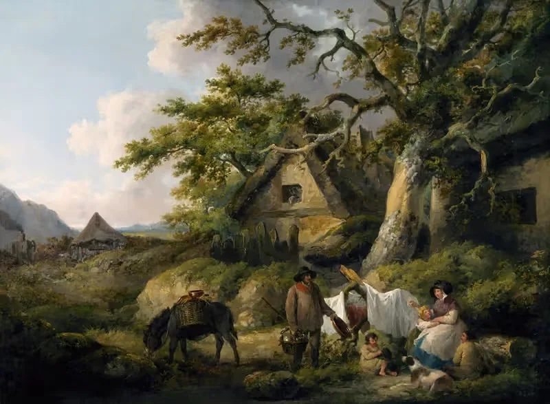 Вид в Эндерби, Лестершир by Джордж Морланд, 1792 — digital art print download