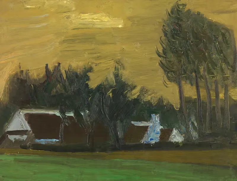 Landscape with Black Italian Poplars — Gustave De Smet