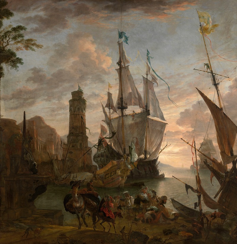 Восточный морской порт by Хендрик ван Миндерхаут, 1675 — digital art print download