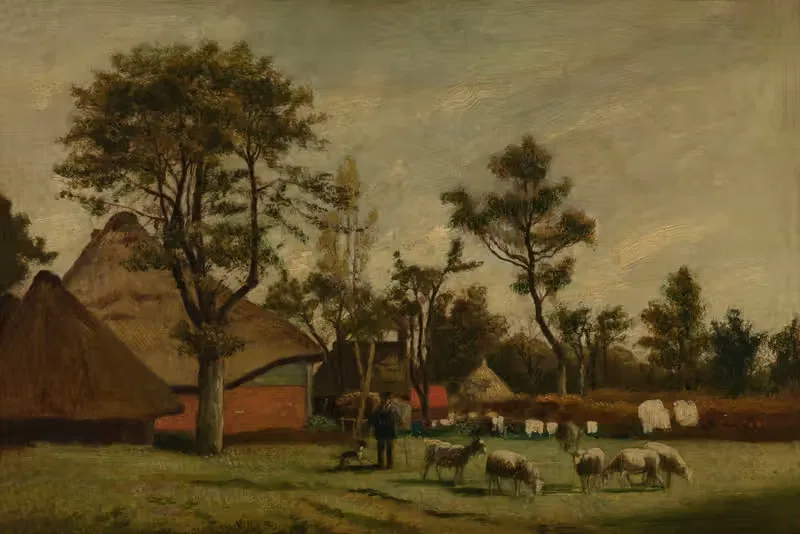 Farmhouse by Henri de Braekeleer, 1865-1875 — digital art print download