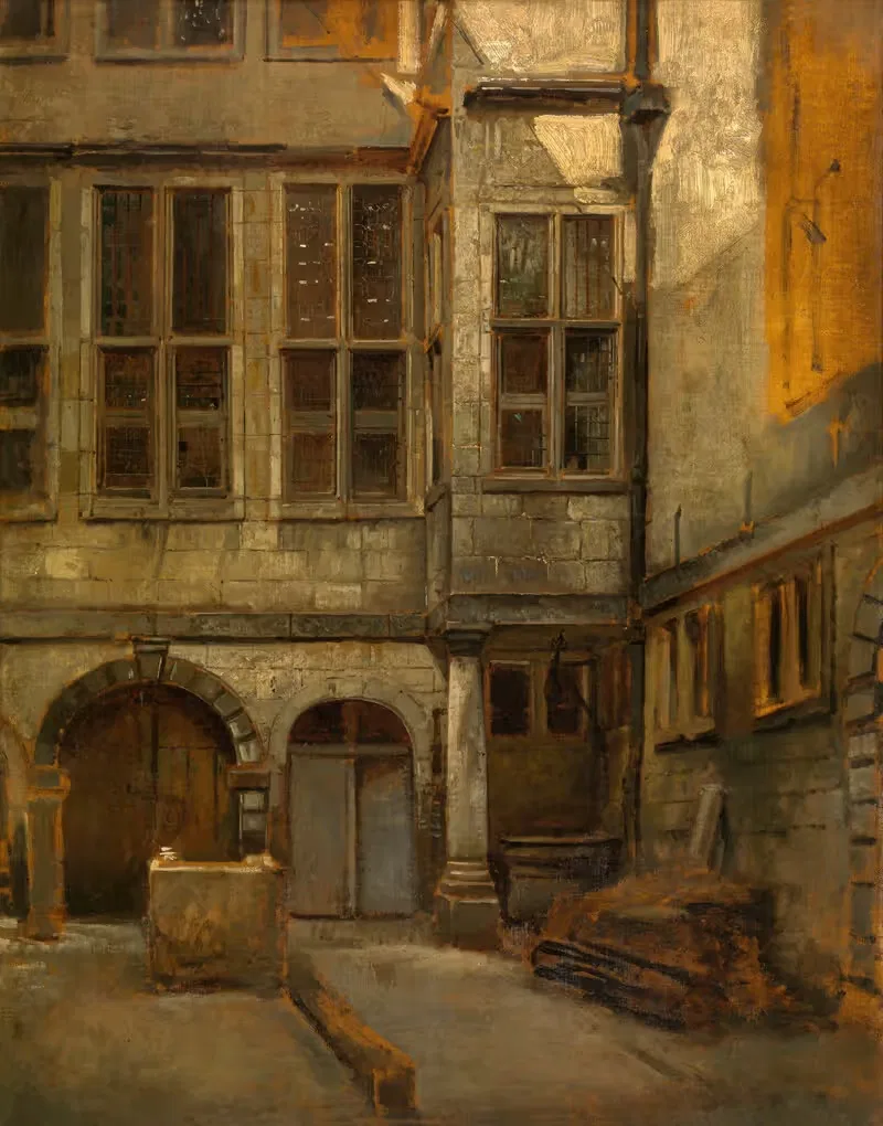 Courtyard of Antwerp Town Hall — Jan August Hendrik Leys