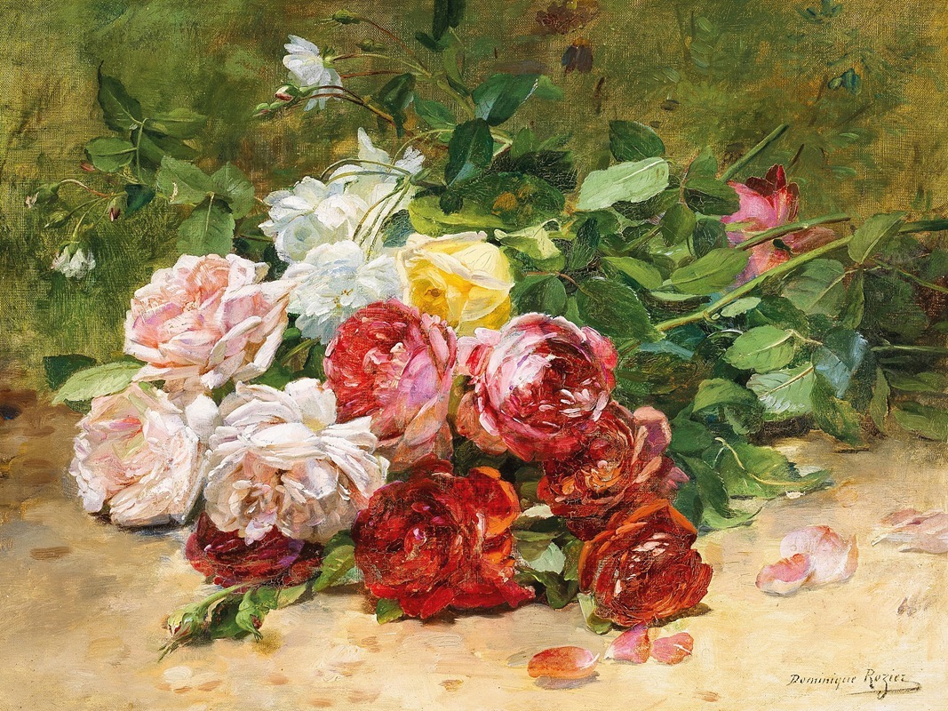 Still Life with Roses by Dominique Hubert Rozier — digital art print download
