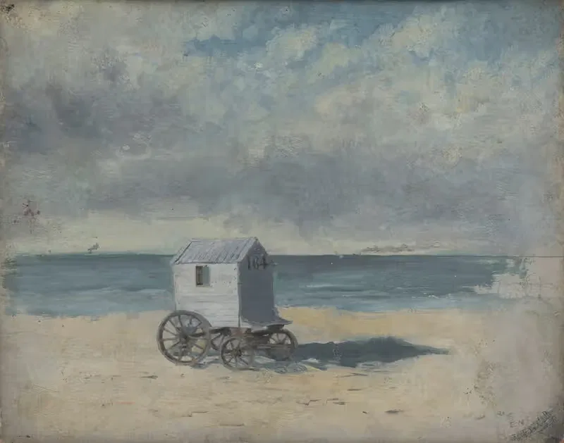 Bathing Hut on the Beach by James Ensor, 1876 — digital art print download
