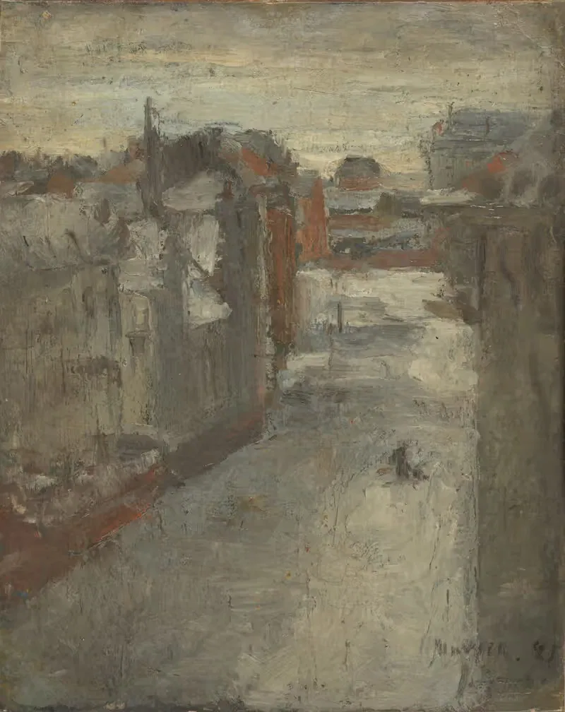 De Van Iseghemlaan onder de sneeuw — James Ensor