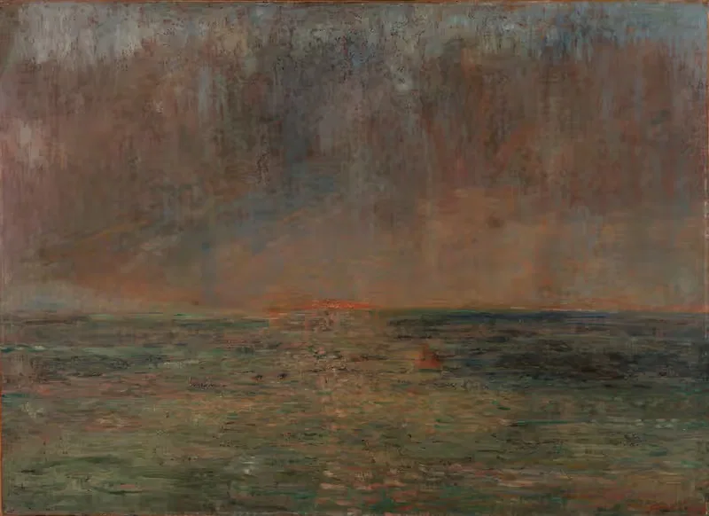 Большой морской пейзаж – Закат by Джеймс Энсор, 1885 — digital art print download
