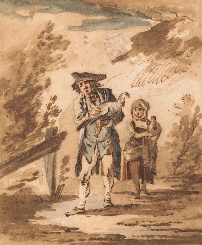 Rustics with Poultry Returning from Market by Philip James de Loutherbourg — digital art print download