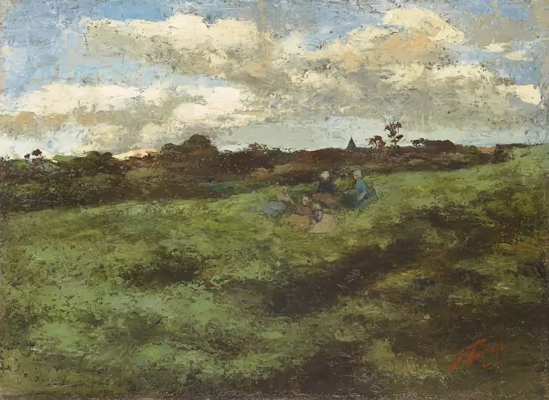 Kinderen op het duin – Landschap bij Brussel — Jan Toorop