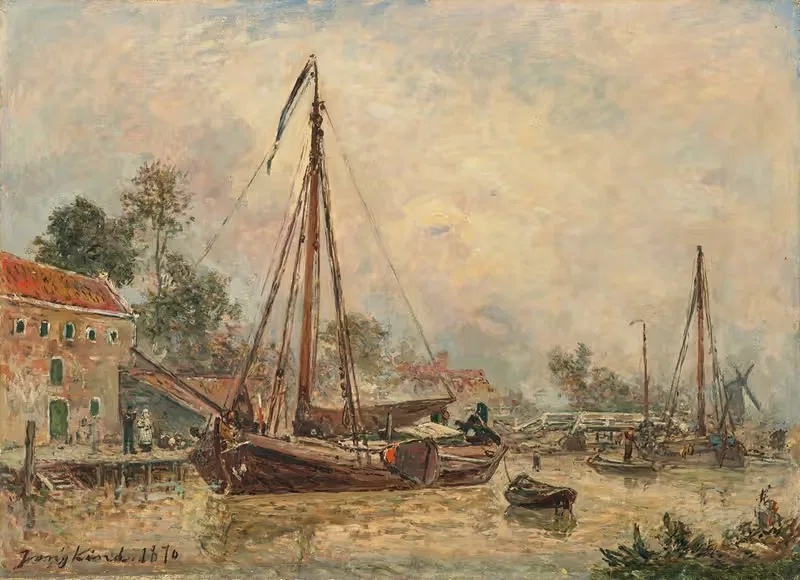 Environs de Dordrecht by Johan Barthold Jongkind, 1870 — digital art print download
