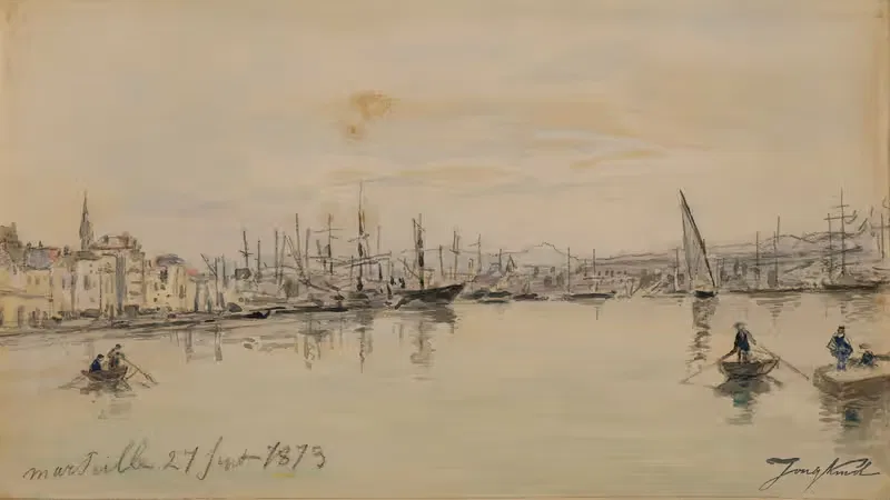 Порт Марселя by Иоганн Бартольд Йонгкинд, 1873 — digital art print download