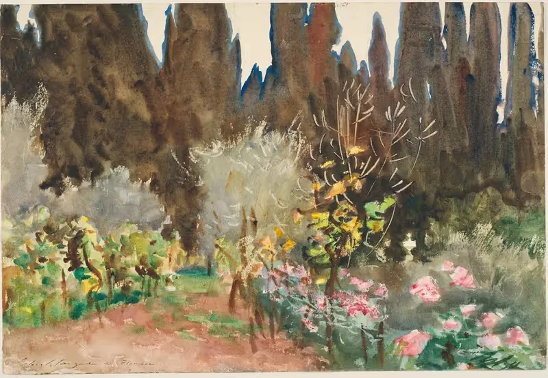 Сады во Флоренции by Джон Сингер Сарджент, c. 1910 — digital art print download