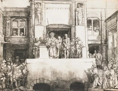 Christ Presented to the People (Ecce Homo) by Rembrandt van Rijn, 1655 — digital art print download