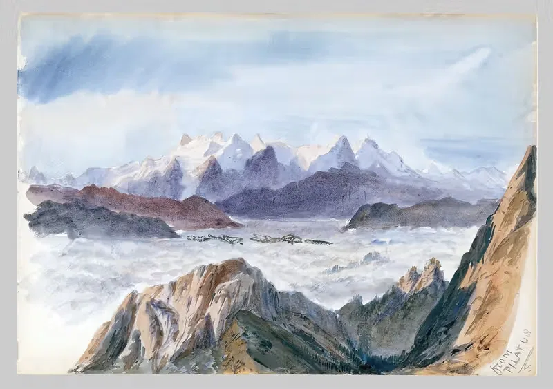 Исселе с горы Пилатус by Джон Сингер Сарджент, 1870 — digital art print download