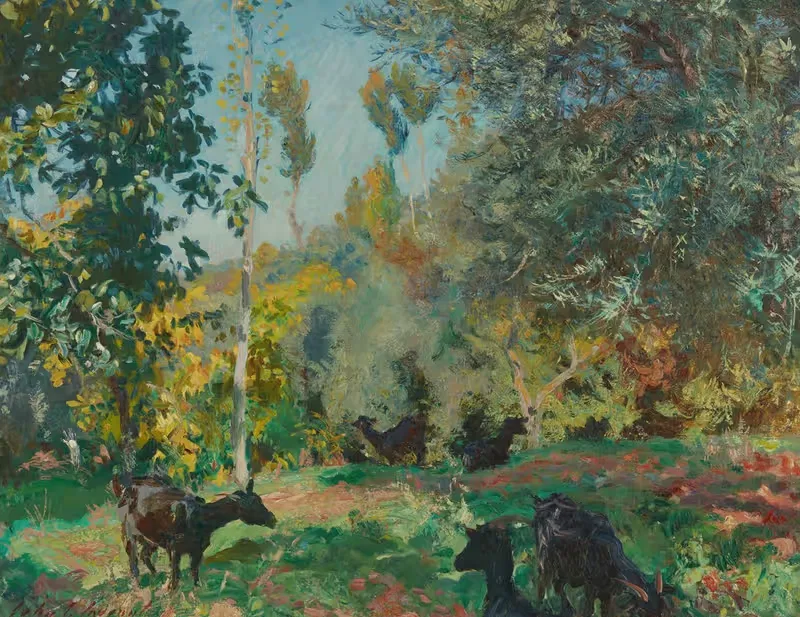 Пейзаж с козами by Джон Сингер Сарджент, 1920 — digital art print download