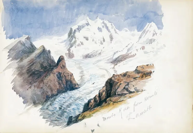 Монте Роза с Хорнли, Церматт by Джон Сингер Сарджент, 1870 — digital art print download