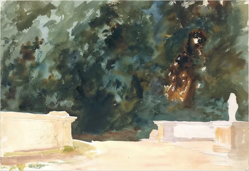 Терраса и сады by Джон Сингер Сарджент, 1907 — digital art print download