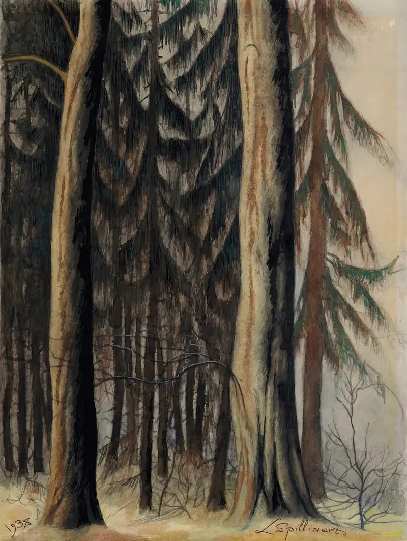 Елочный лес by Леон Спиллиарт, 1938 — digital art print download