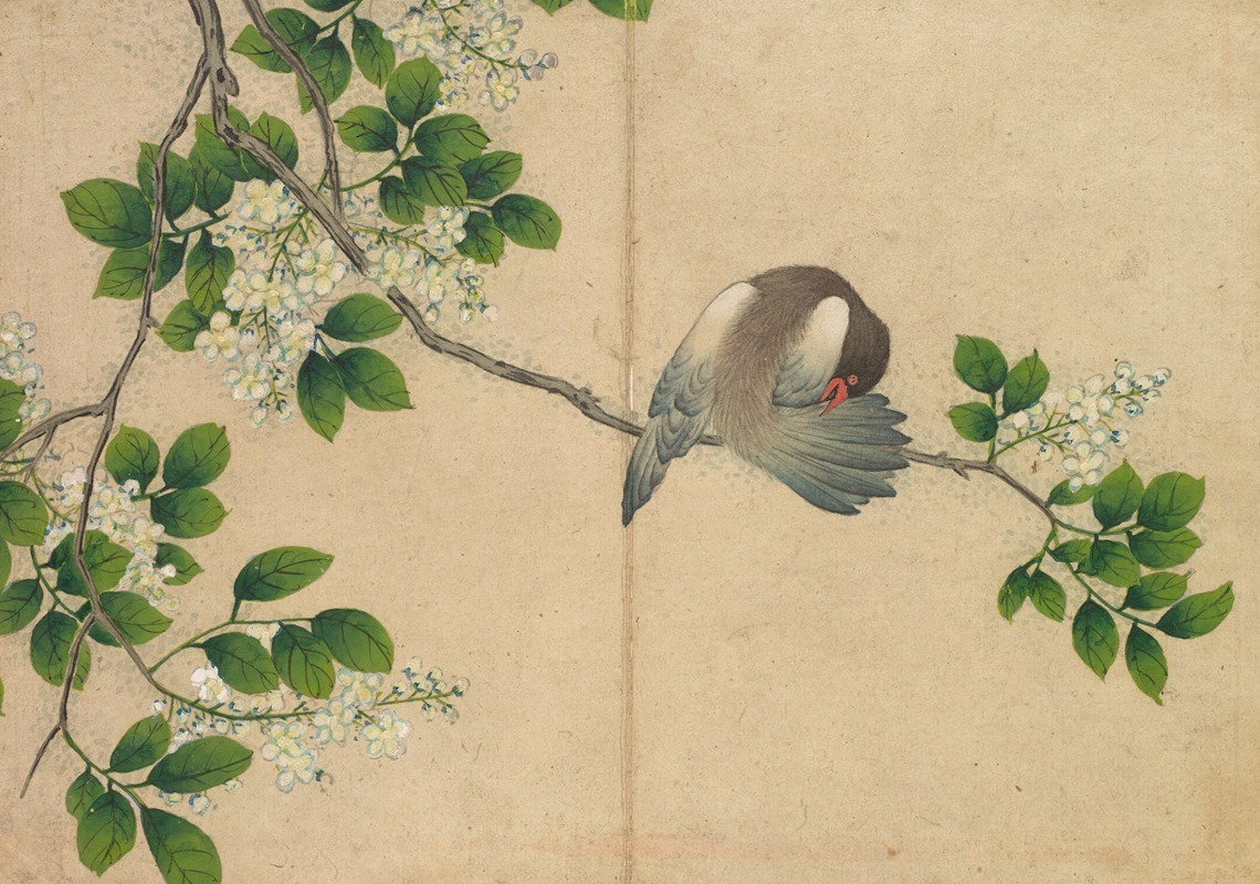 Preening Bird by Zhang Ruoai — digital art print download