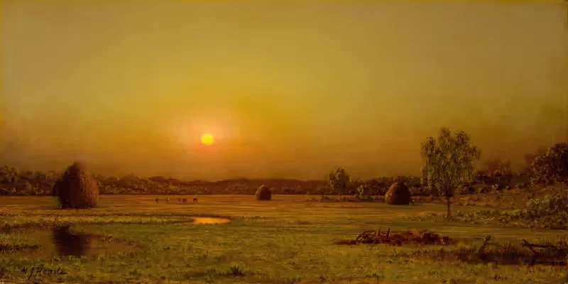 Marsh Sunset, Newburyport, Massachusetts — Martin Johnson Heade