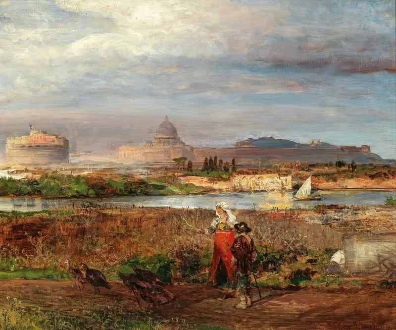 At the Gates of Rome — Oswald Achenbach