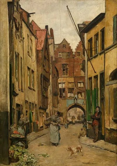 Улица Палингбругстрат by Пит Верхаерт, 1880 — digital art print download