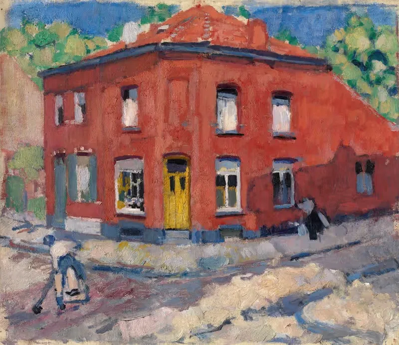 Красный дом, поздний снег by Рик Вутерс, 1907-1908 — digital art print download
