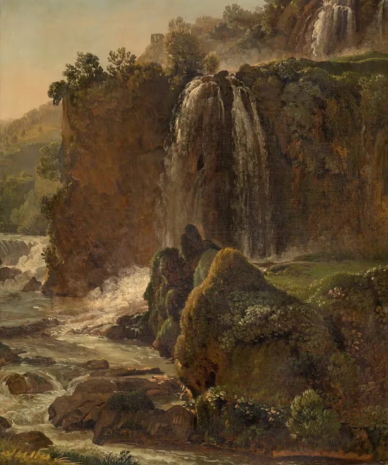 Водопад в Тиволи by Симон Дени, 1793 — digital art print download