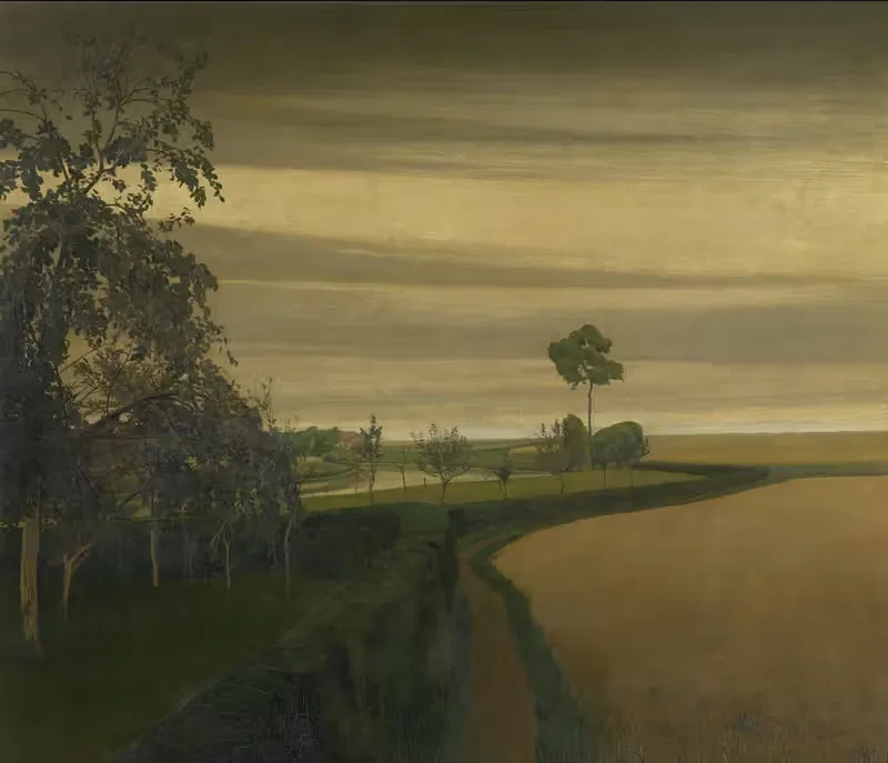 End of a gloomy day — Valerius De Saedeleer
