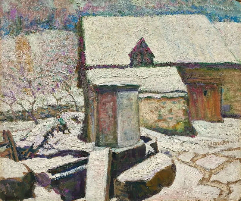 Поилка зимой by Виктор Шарретон — digital art print download