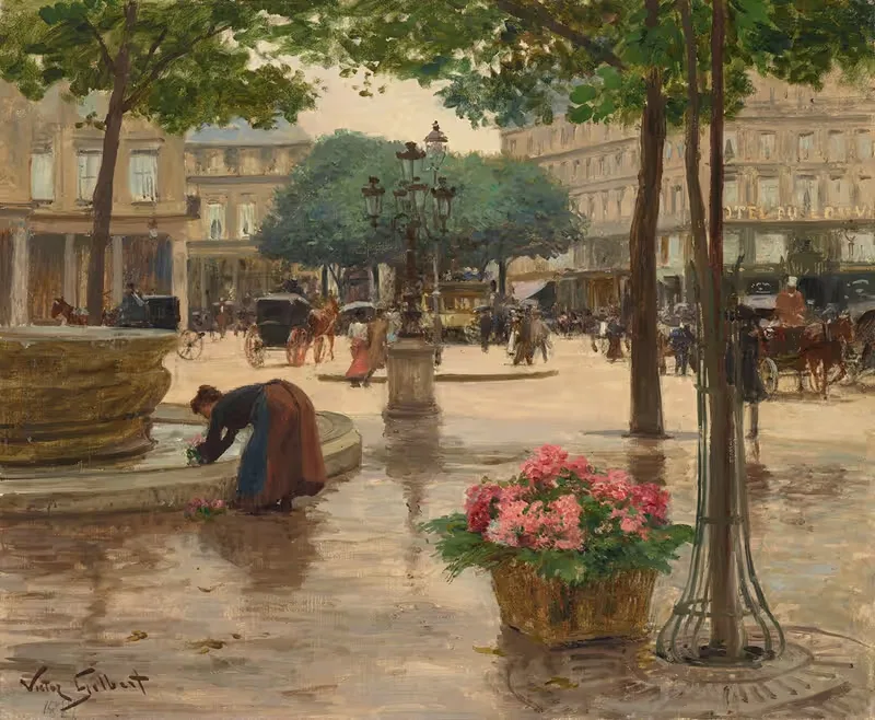 La Place du Théâtre Français — Victor Gabriel Gilbert