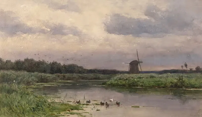 Dutch Landscape by Willem Roelofs — digital art print download