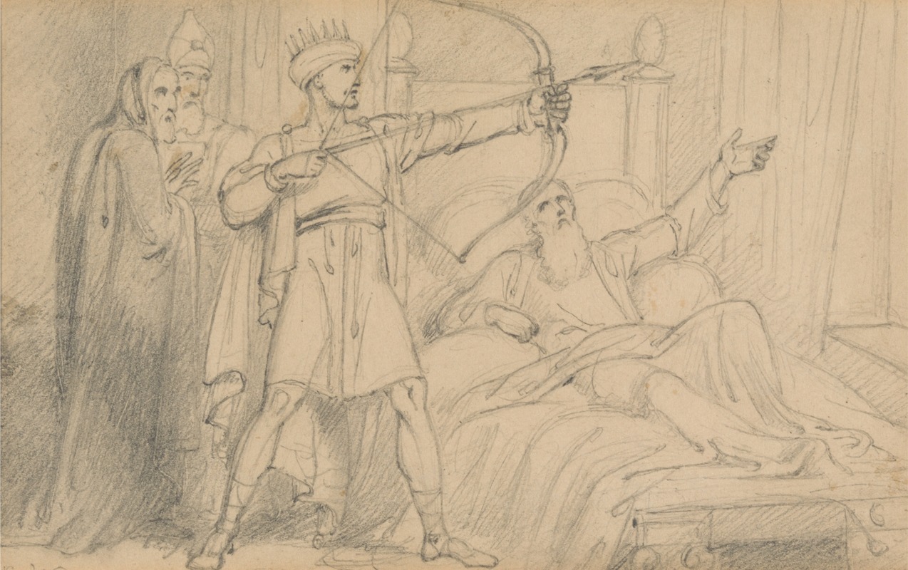 Elisha on His Death-Bed by Ричард Уэстолл — digital art print download