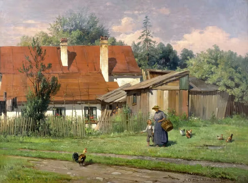 Идиллия фермерского хозяйства by Адольф Шелиус, 1909 — digital art print download